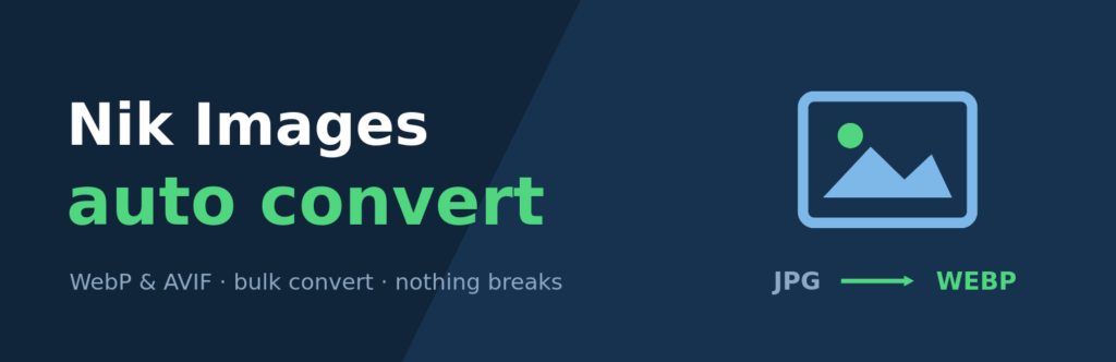Nik Images Auto Convert: automatic WebP conversion and compression